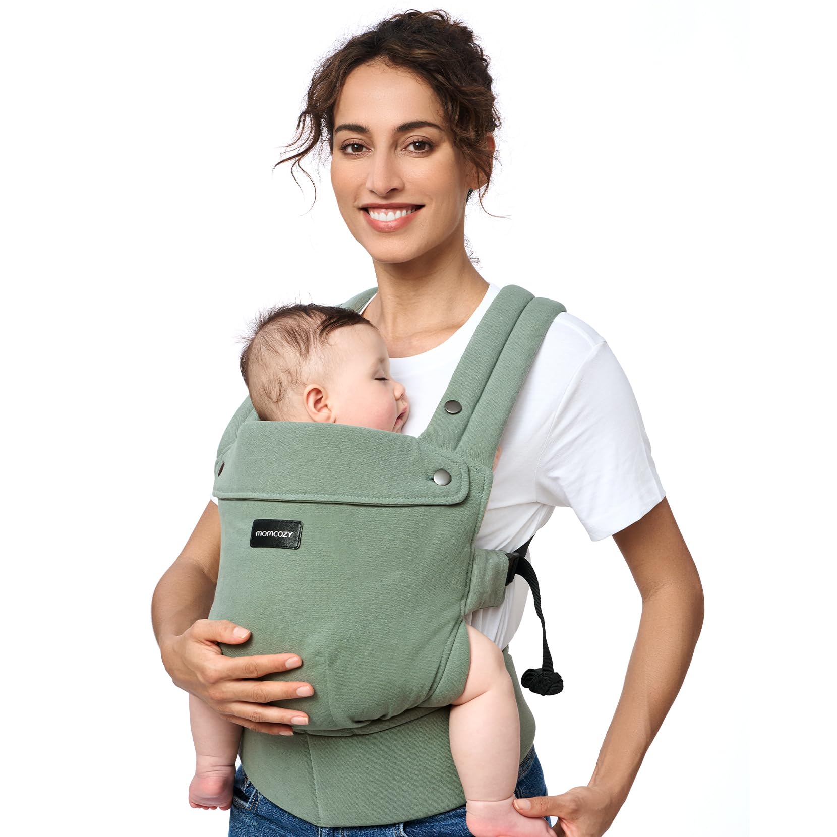 Baby Carrier with Natural Cotton Linen, Built to Last, Ergonomic Design, 7-44lbs