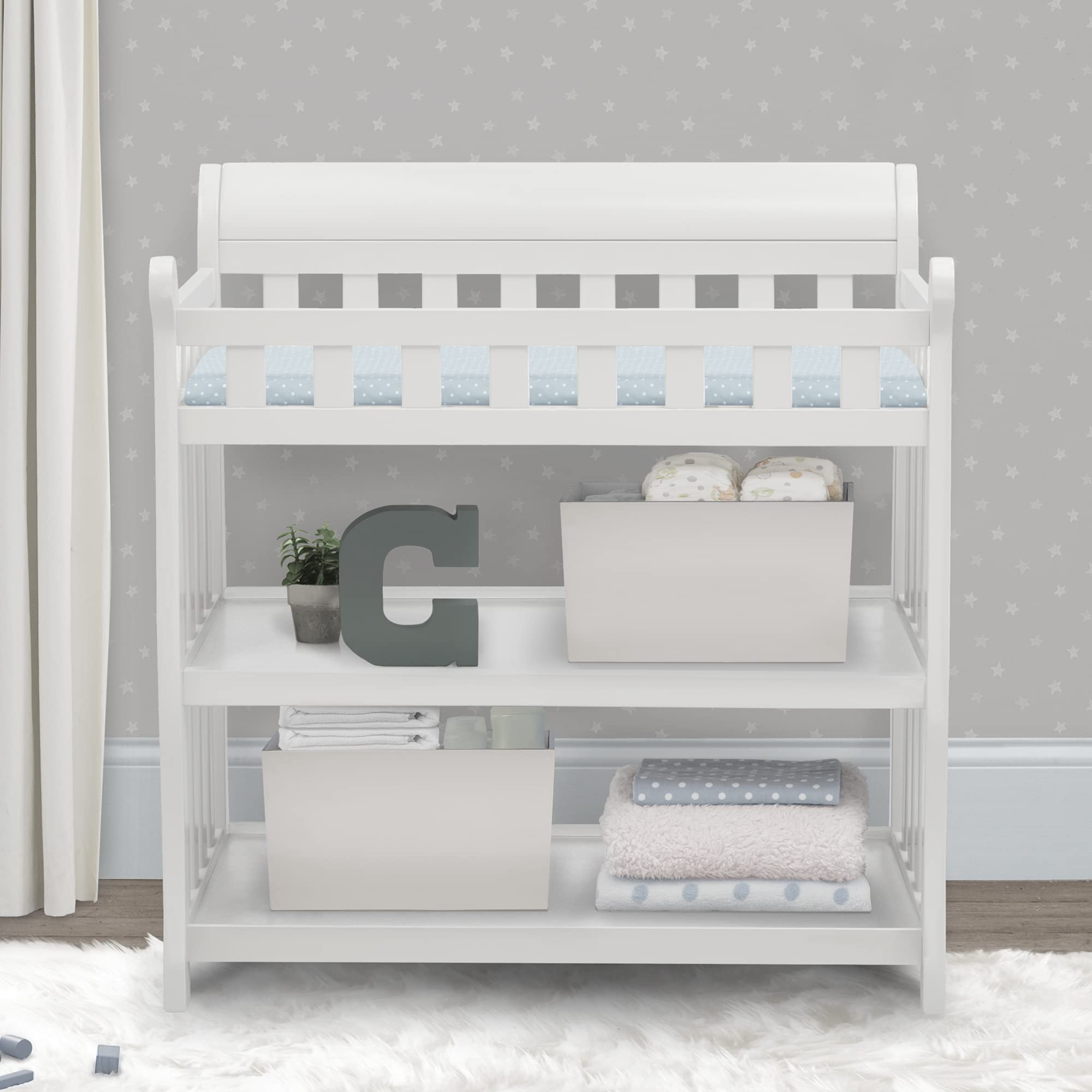 Eclipse Changing Table with Changing Pad, White