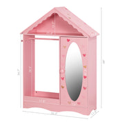 Dress Up Storage with Mirror, Kids Wardrobe Closet, Dress Up Armoire