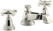 K-13132-3A-SN Pinstripe 2 Handle Widespread Bathroom Faucet Polshd Nickel