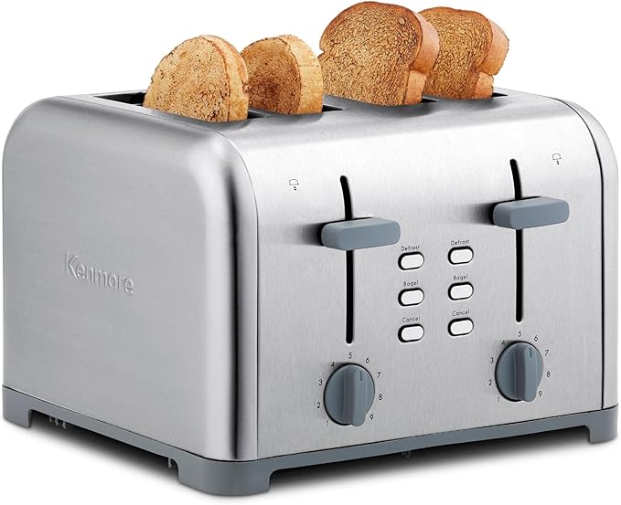 Slice Extra Wide Slots Bread Bagel and Defrost Function 9 Browning Levels
