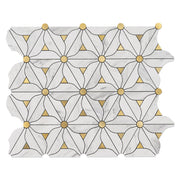 Petal Peel and Stick Backsplash, 10-Sheet Peel and Stick Wall Tiles PVC Mixed Metal