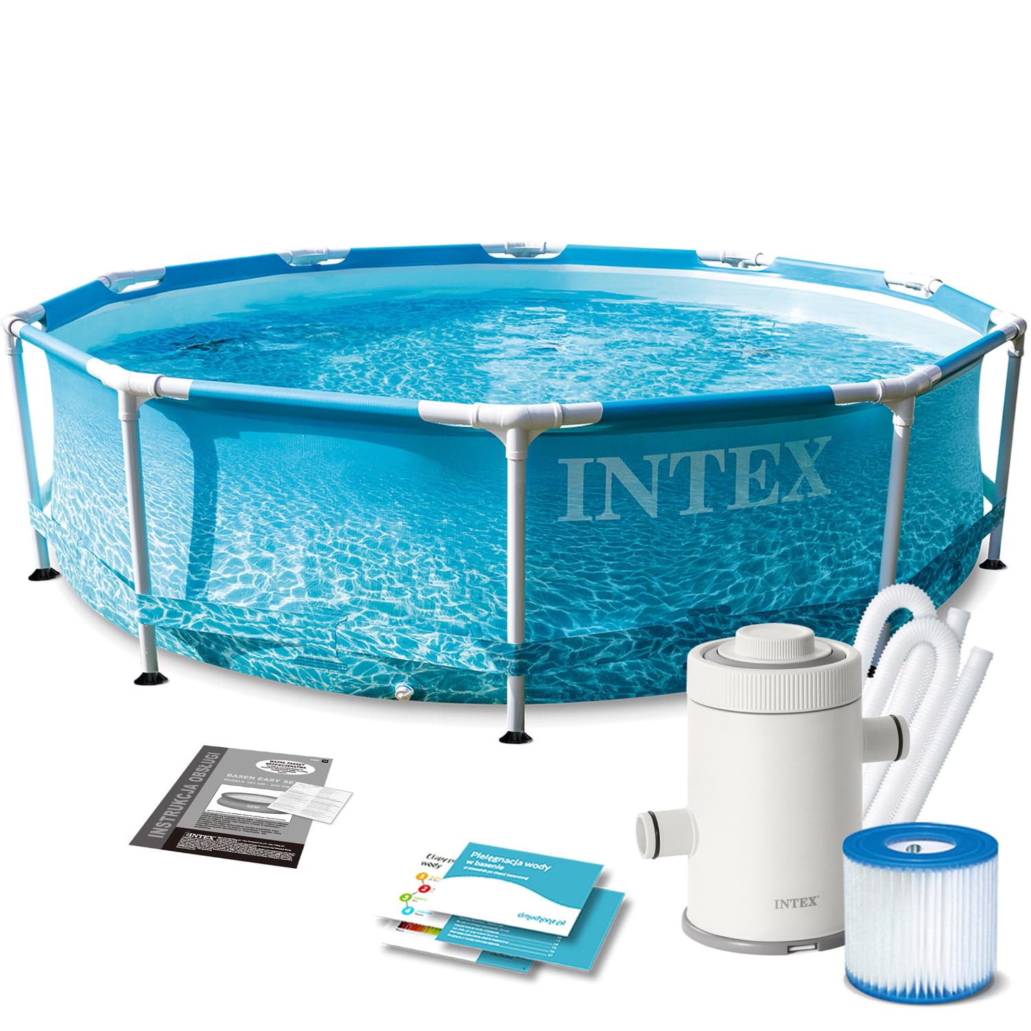 10 ft x 30-inch Beachside Metal Frame Pool Set
