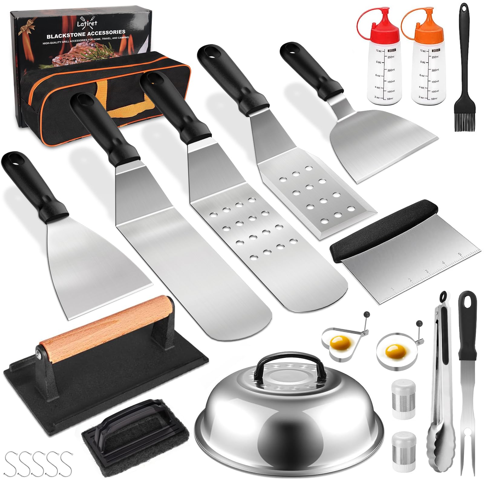 24Pcs Grilling Accessories Set for Blackstone and Camp Chef, Flat Top Griddle