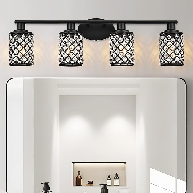 3 Light Bathroom Light Fixtures, Modern Farmhouse Vanity Light