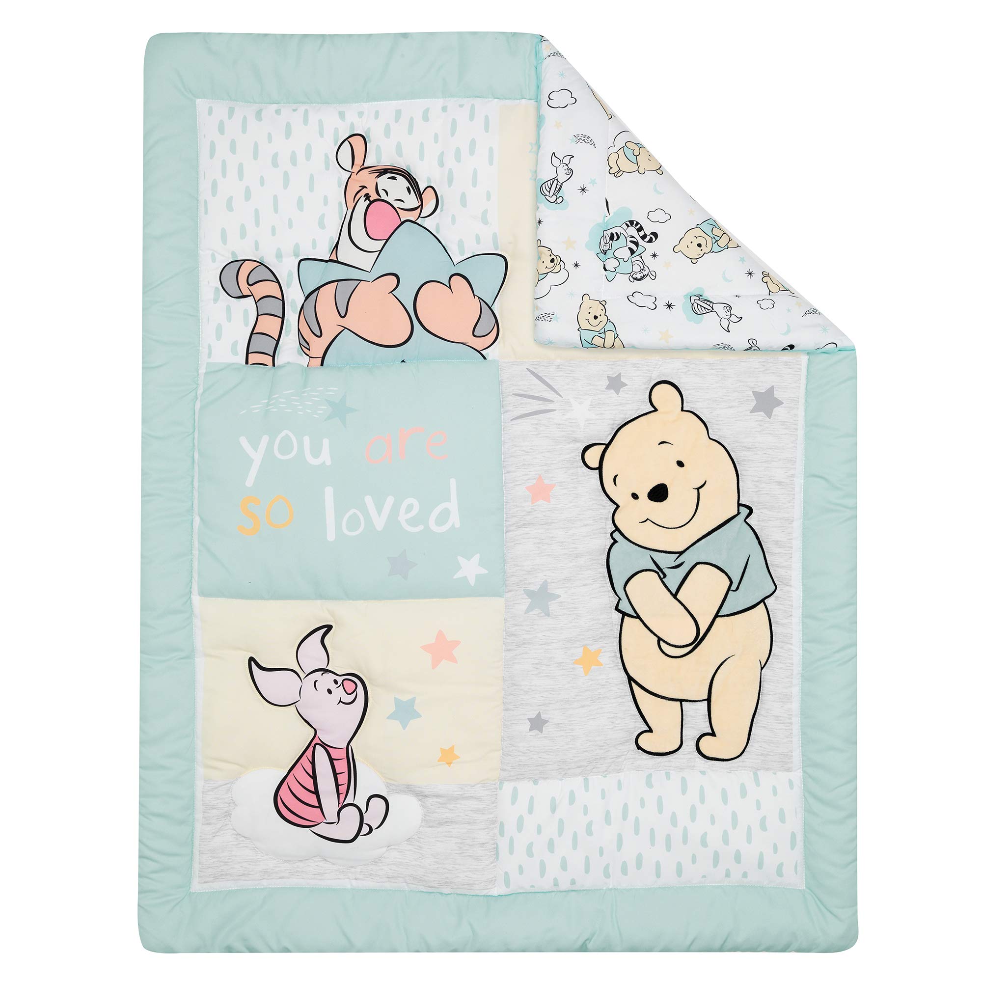 Disney Baby Winnie The Pooh Hugs 3-Piece Nursery Crib,Baby Bedding