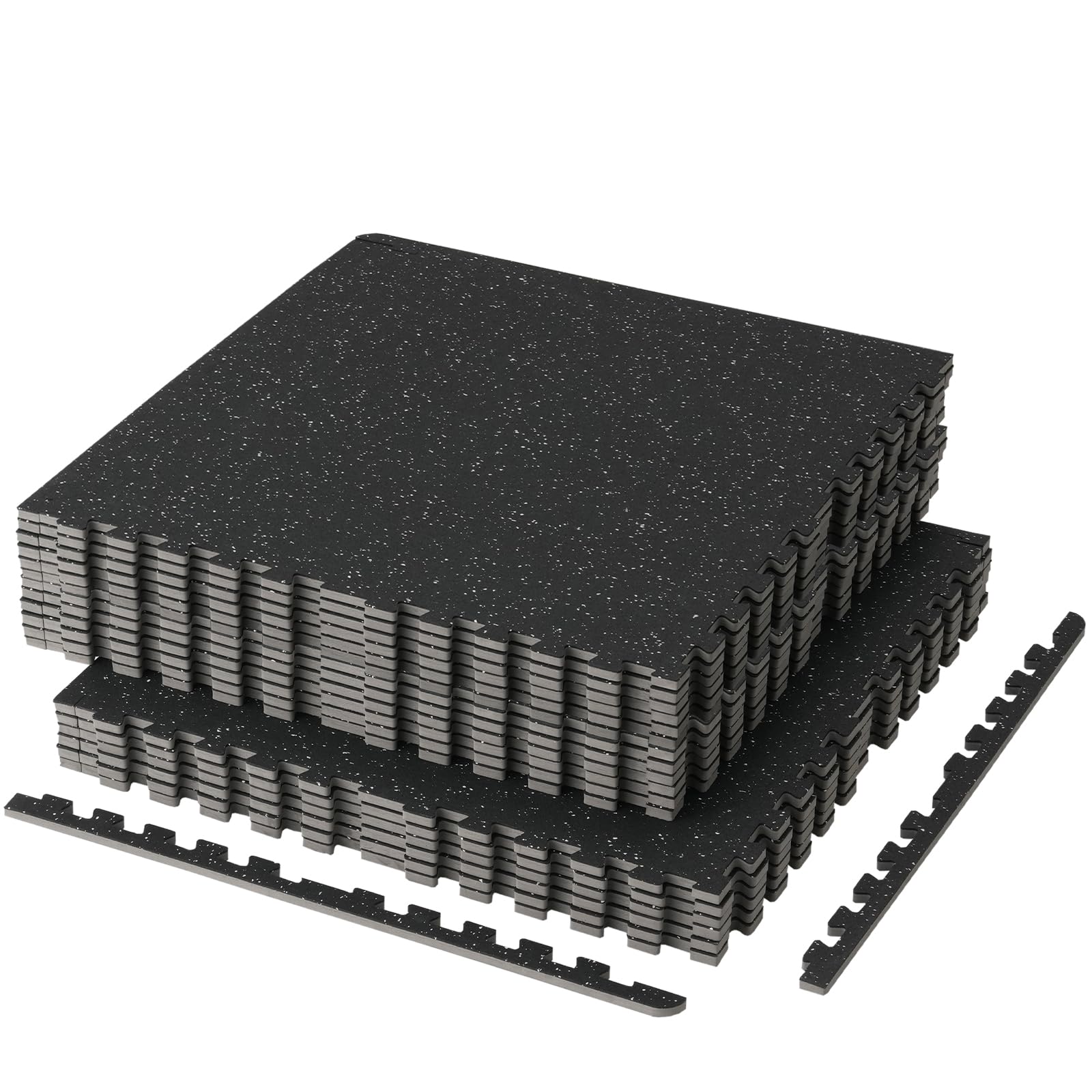 0.56 Inch Thick Gym Flooring for Home Gym, 12 Tiles Exercise Equipment Mats