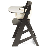 Height Right High Chair with Infant Insert & Tray, Espresso/Vanilla