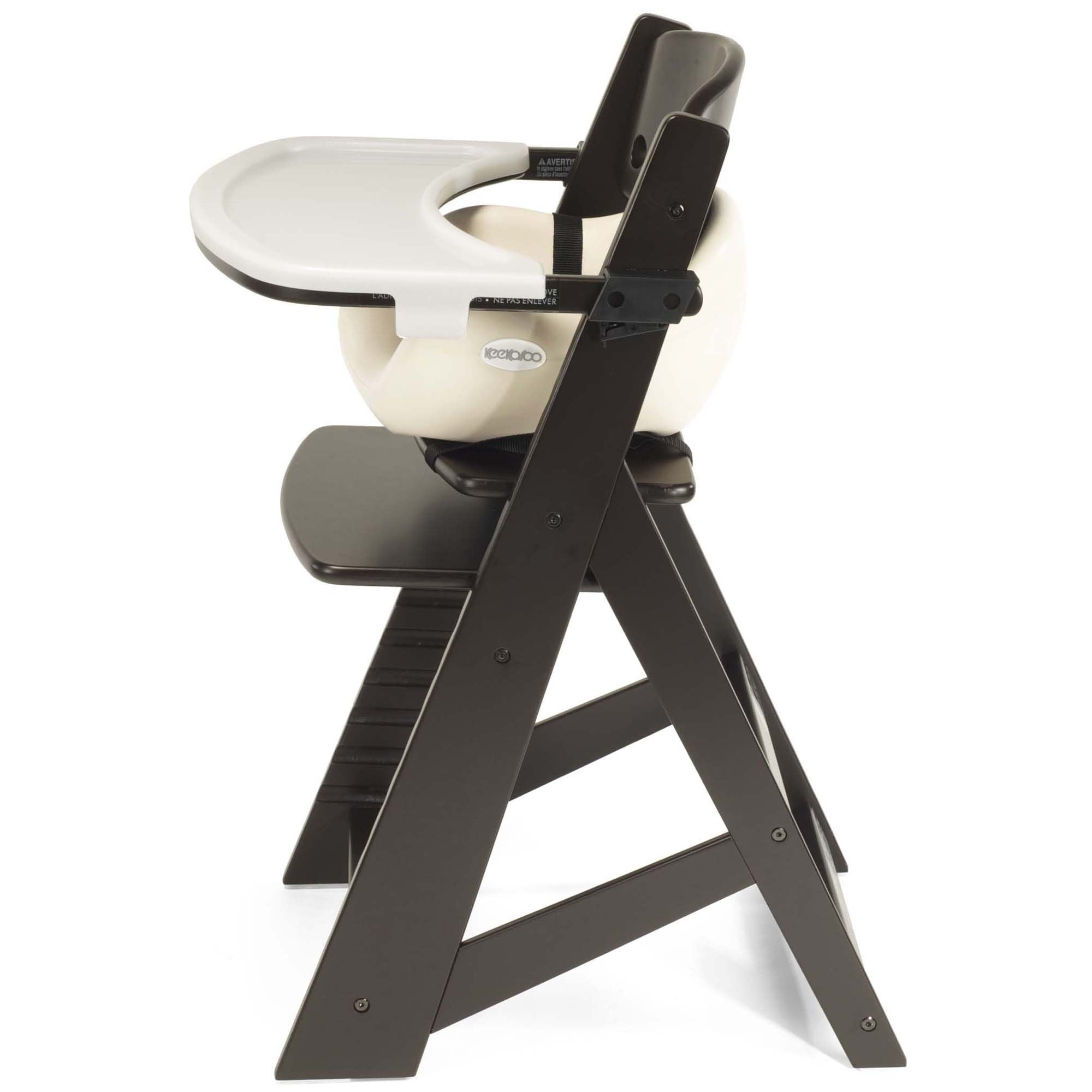 Height Right High Chair with Infant Insert & Tray, Espresso/Vanilla