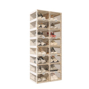 Foldable Shoe Rack,Shoe Organizers for Closet Plastic Shoe Storage Box for Entryway