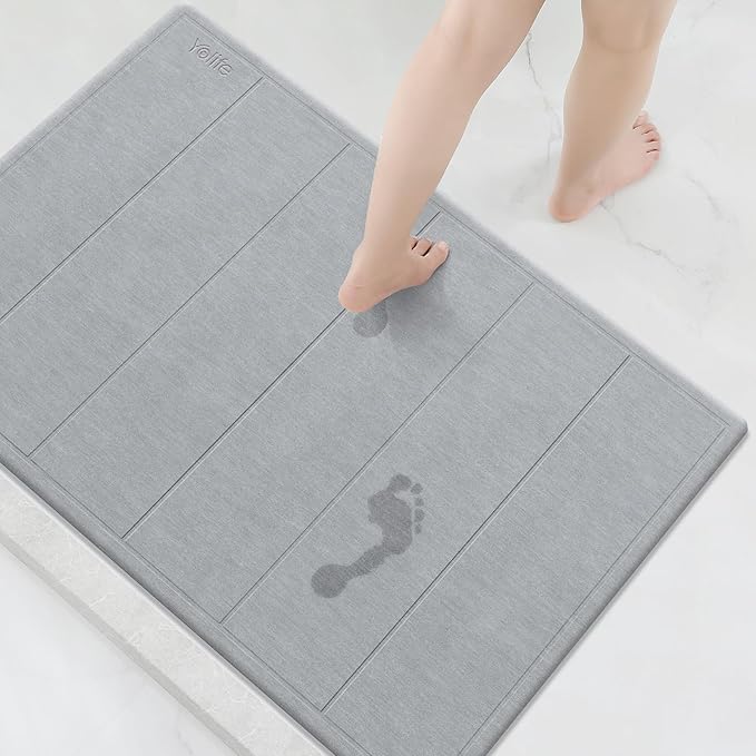 32"x 20" Stone Bath Mat Large, Diatomaceous Earth Bath Mat for Bathroom