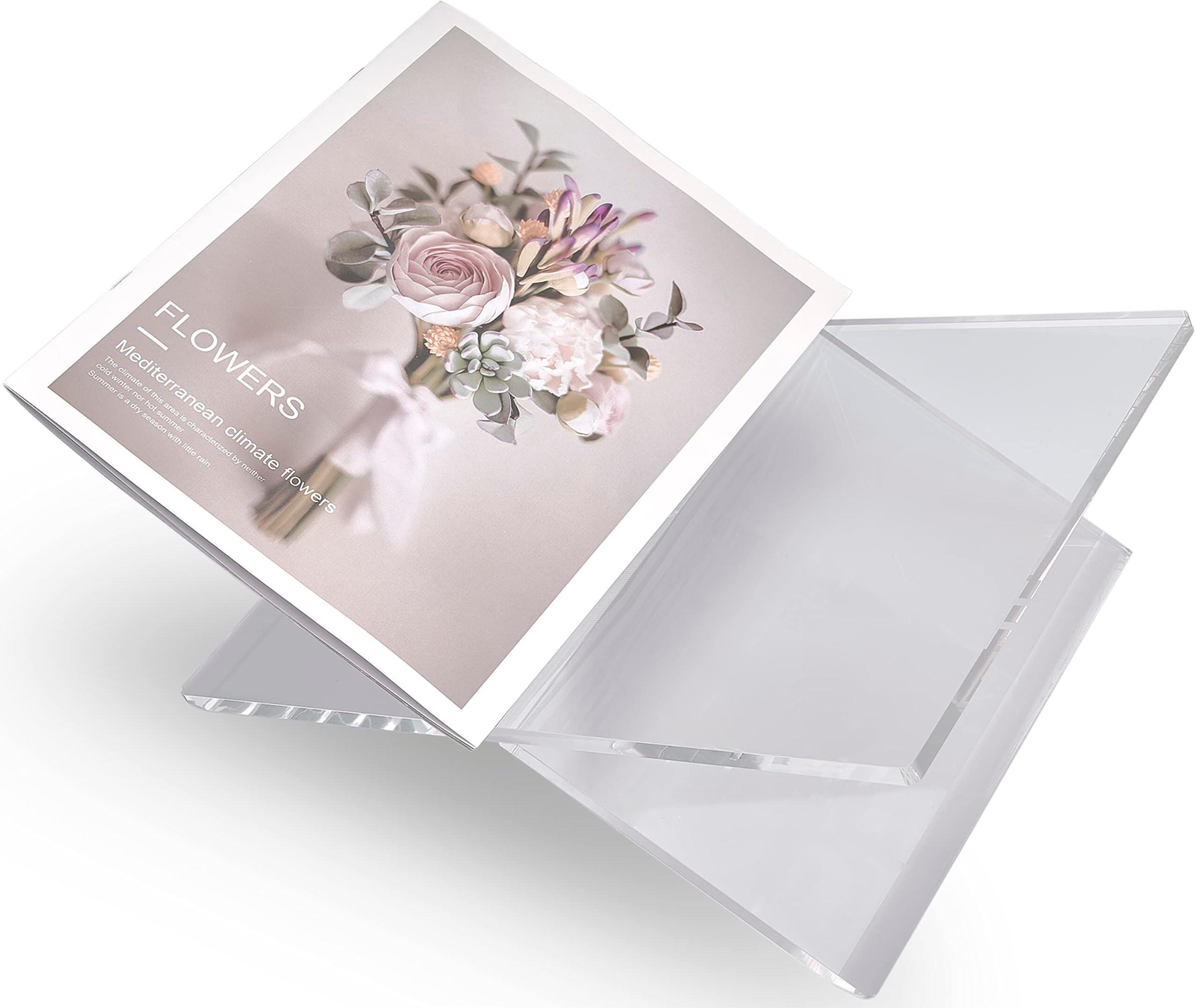 Clear Acrylic Book Stands - Cross Frame Acrylic Book Holder, Open Bookstand