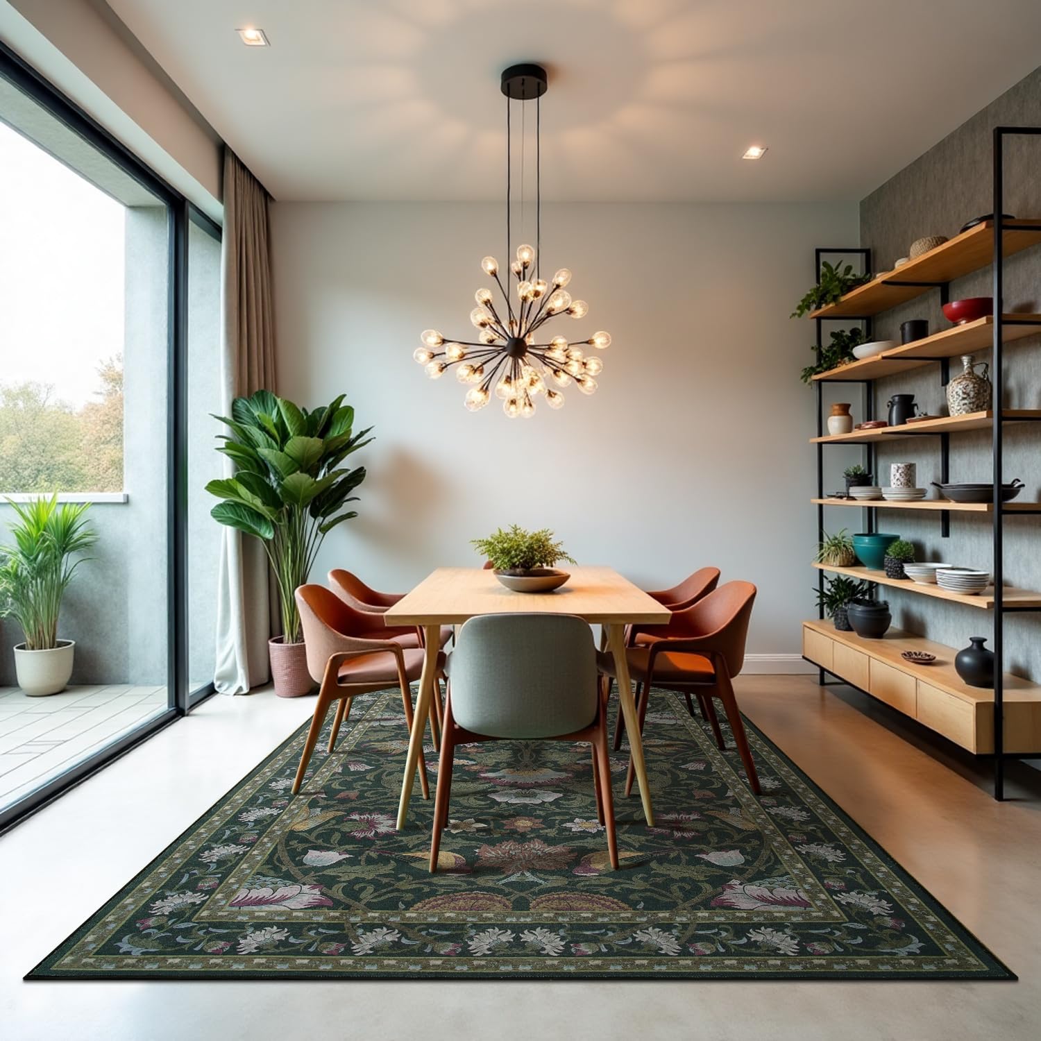 8x10 Large Area Rug for Living Room, Washable Bedroom Rug