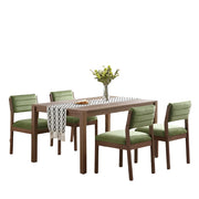 Green Velvet Dining Chairs Set of 4, Upholstered Farmhouse Kitchen