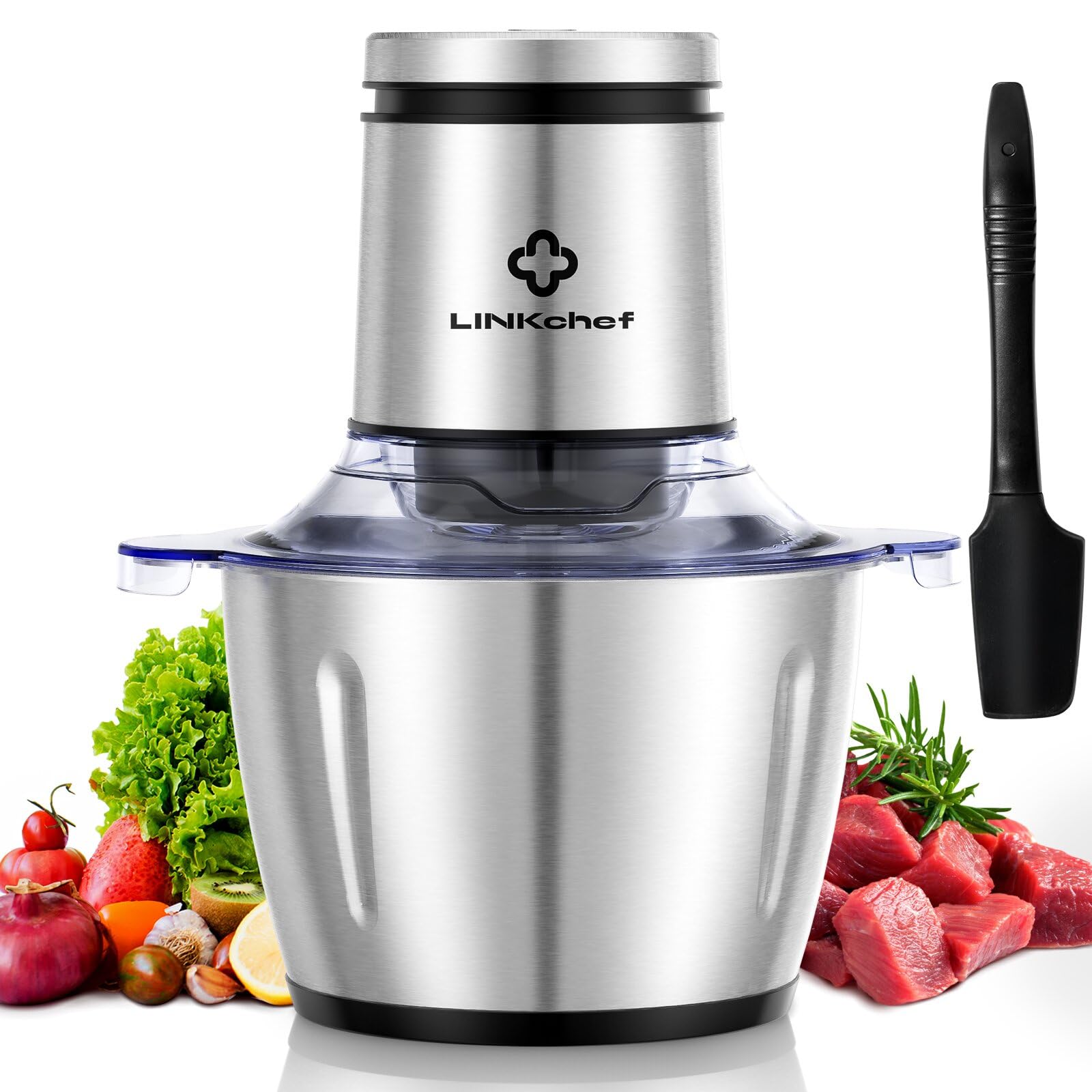 Food Chopper, 8 Cup Food Processor Mini Electric, 2L 600W Meat Grinder