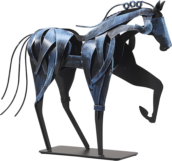 Metal Horse Statue Decor, Handmade Strong Modern Horse Sculpture Handicraft