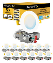 4 Inch Ultra-Thin LED Recessed Lighting, 5CCT 2700K/3000K/3500K/4000K/5000K