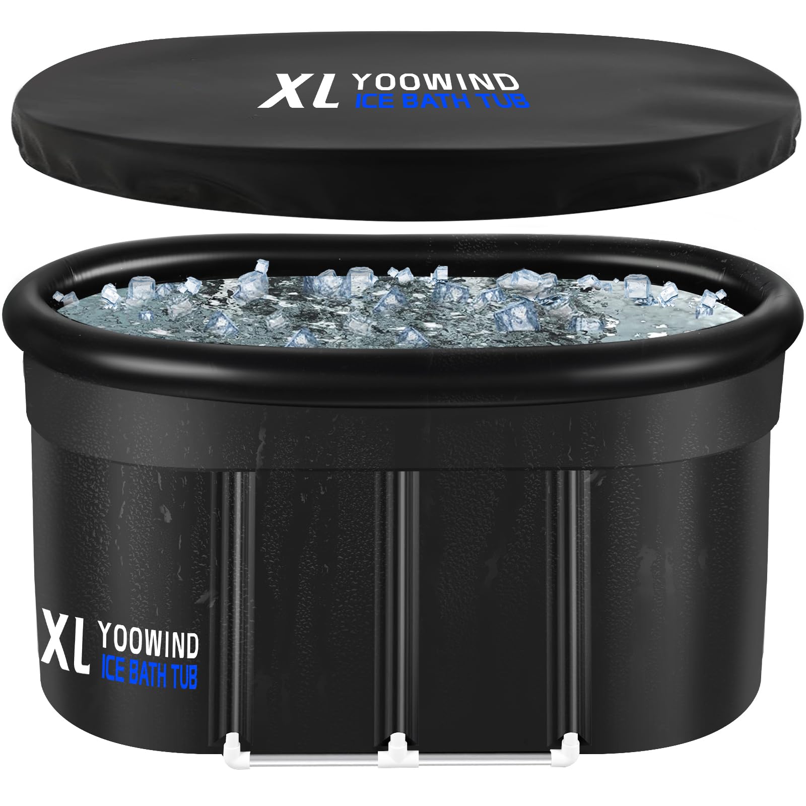 150 Gal Cold Plunge Ice Bath Tub, Large Size for Athletes Up to 6'5'' Tall