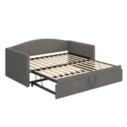 Velvet Daybed with Extended Pop Up Trundle, Upholstered Sofa Bed Daybed