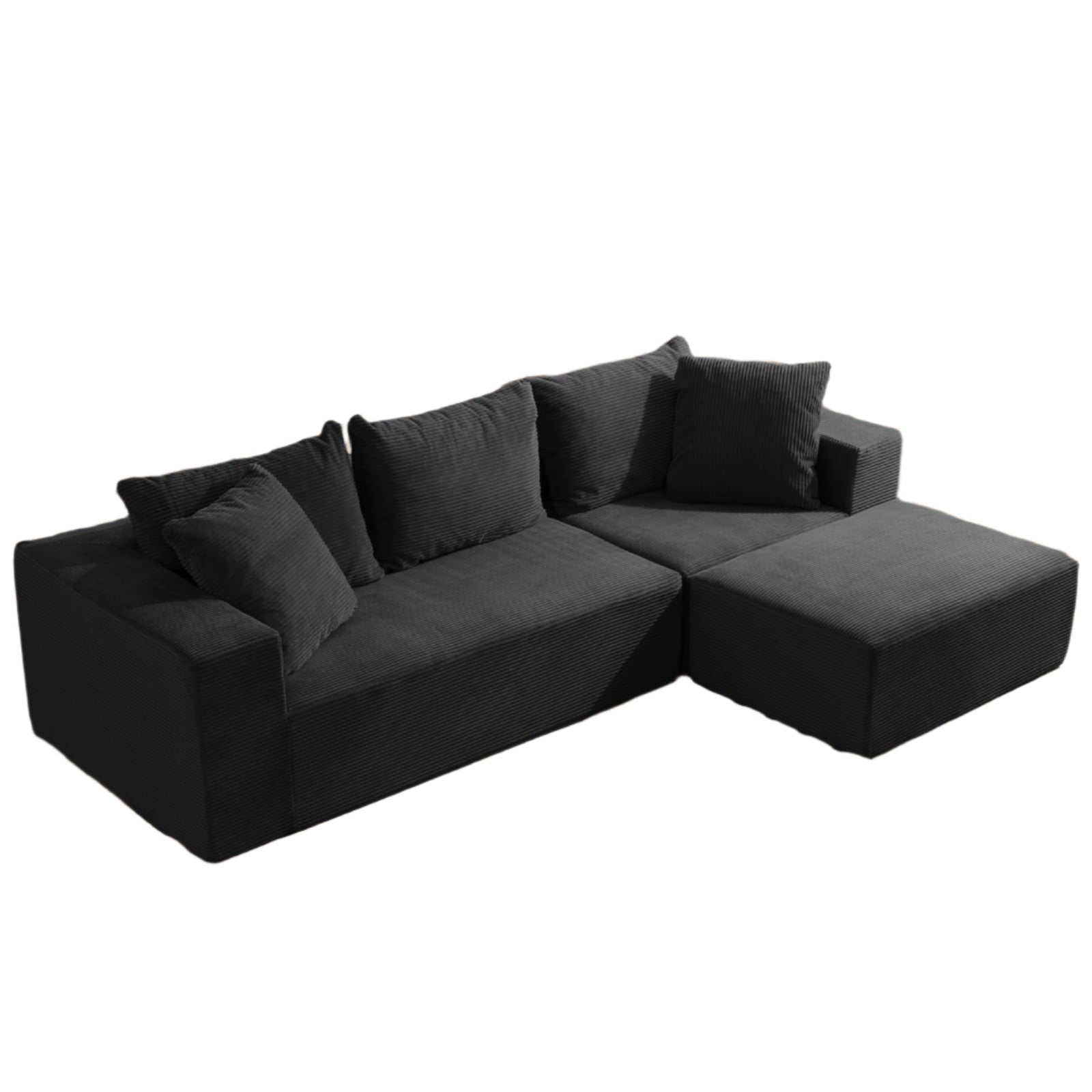 Modular Sectional Sofa, 108" L-Shaped Boneless Couch with Deep Seat