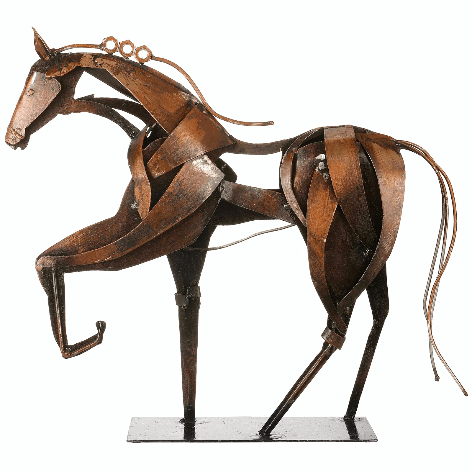 Metal Horse Statue Decor, Handmade Strong Modern Horse Sculpture Handicraft
