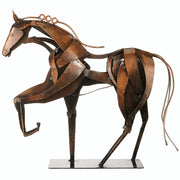 Metal Horse Statue Decor, Handmade Strong Modern Horse Sculpture Handicraft