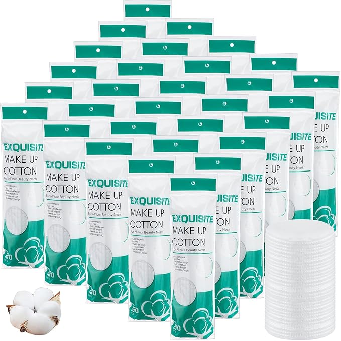 2500 Pcs Cotton Rounds Bulk Exfoliating Rounds Cotton Rounds for Face Makeup