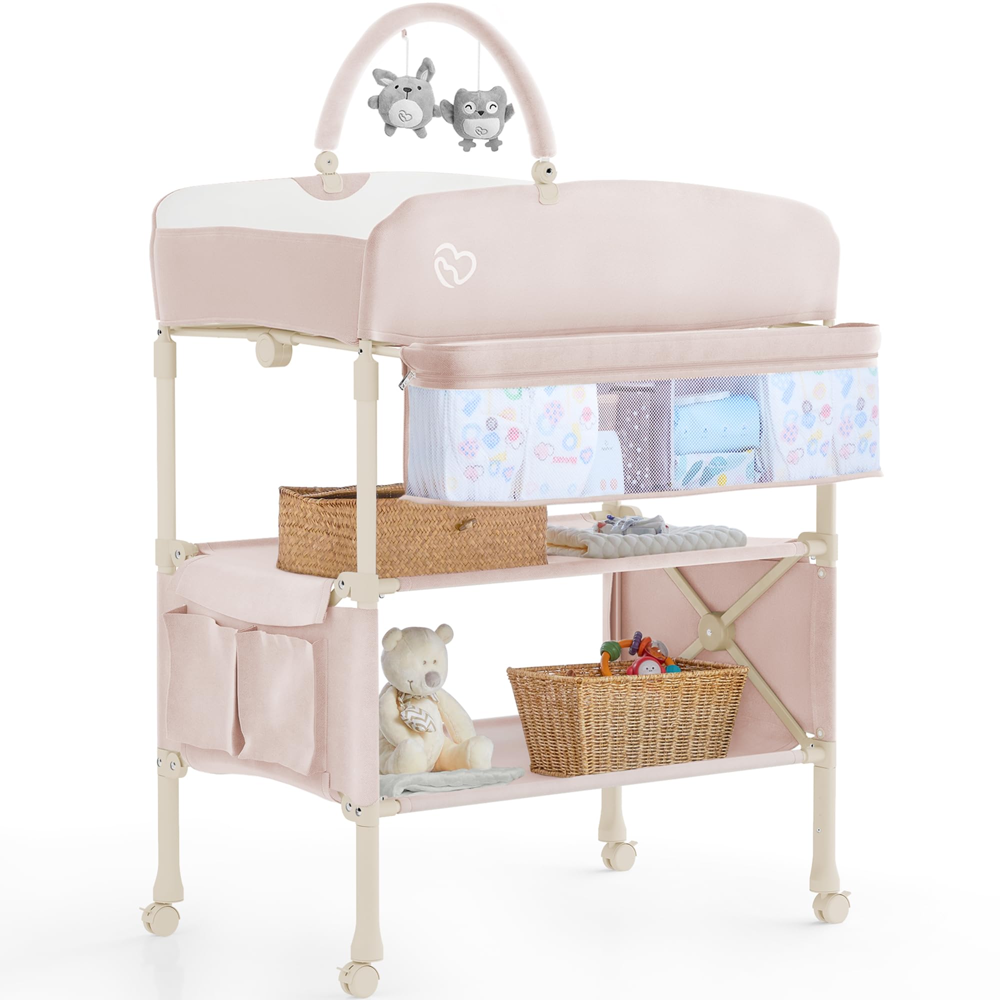 Portable Baby Changing Table w/ 1pc Diaper Changing Pad