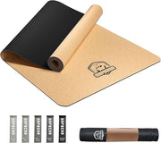 Large Cork Yoga Mat - 72"x36" Wide Non-Slip for Home Workout, Yoga