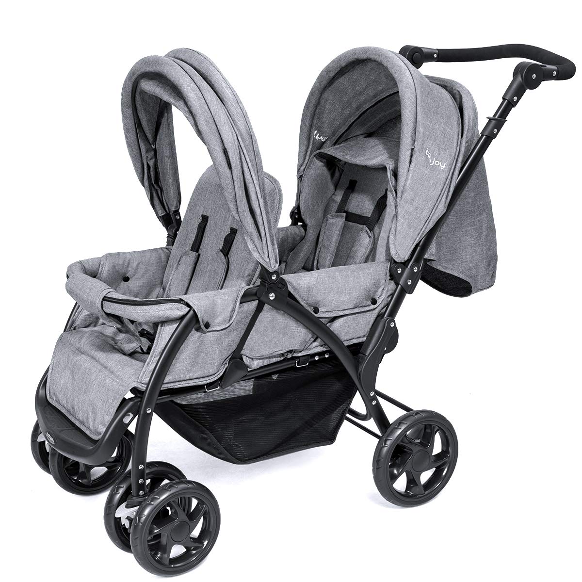 Double Stroller - Foldable Lightweight Twin Stroller with Tandem Seating