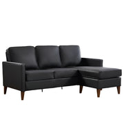 Sectional Sofa Couch, L Shaped Couch Faux Leather with Reversible Chaise