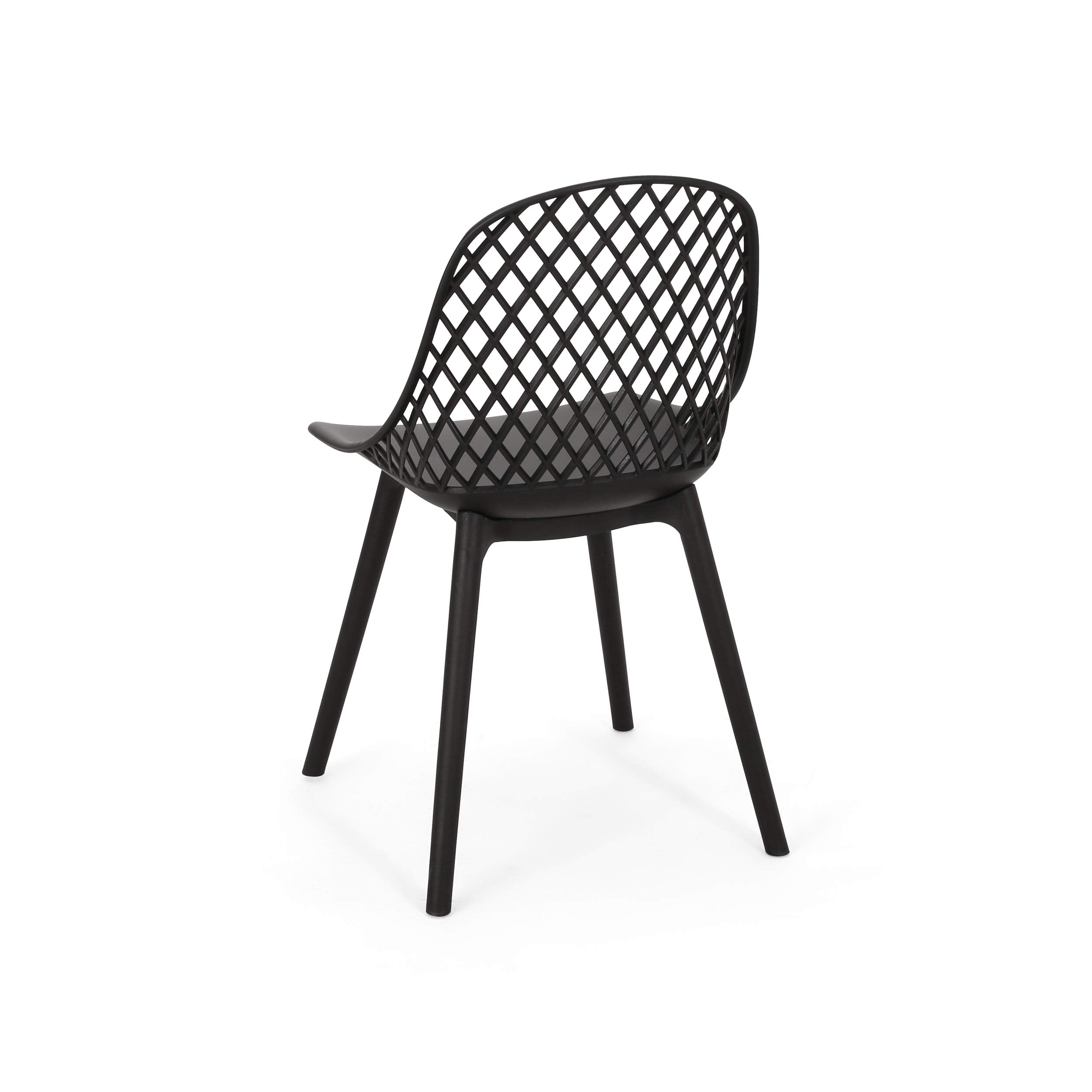 Delora Outdoor Dining Chair (Set of 4), Black