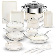20 Pc Ceramic Cookware Set Nonstick, Ceramic Pots and Pans Set Non Stick for Kitchen