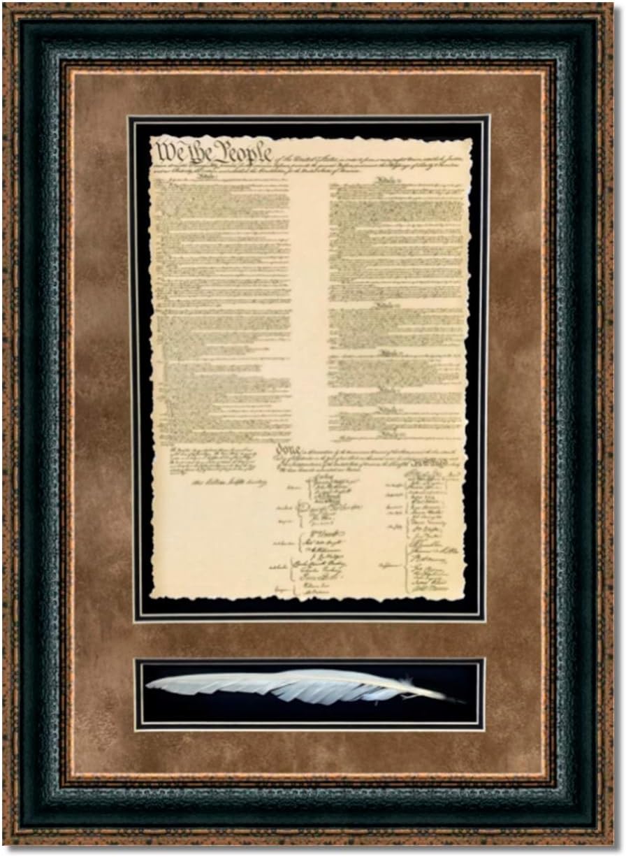 United States of America Constitution With Quill | Custom Framed Historic Documents