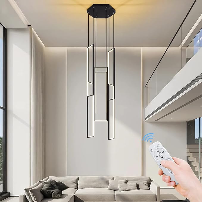 Modern LED Ceiling Light 6-Light track light Spotlight Frosted Black Geometric Ceiling Light