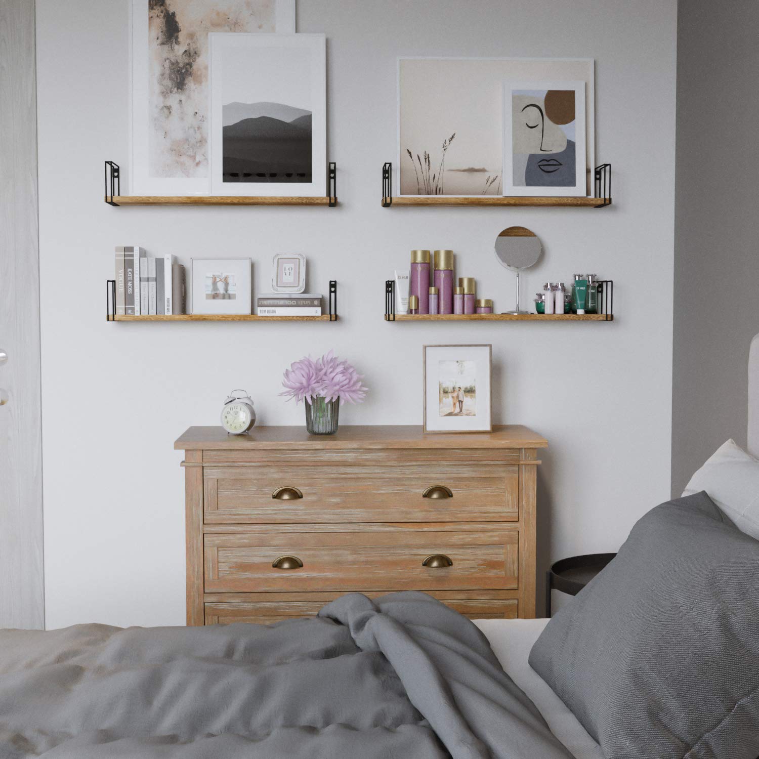 Avila Floating Shelves for Wall, Kitchen Pantry Organization and Storage Shelves