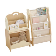 Kids Bookshelf with Storage, 3-Piece Modular Wooden Bookcase Organizer for Nursery
