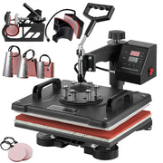 8 in 1 Heat Press Machine 12x15 inch, Combo Swing Away T Shirt Pressing Machine