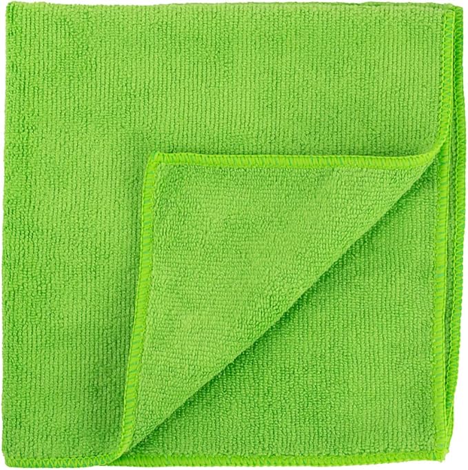 Clean Tek Professional 16 x 16 Inch Cleaning Cloths 100 Lint Free Microfiber Towels - Highly Absorbent