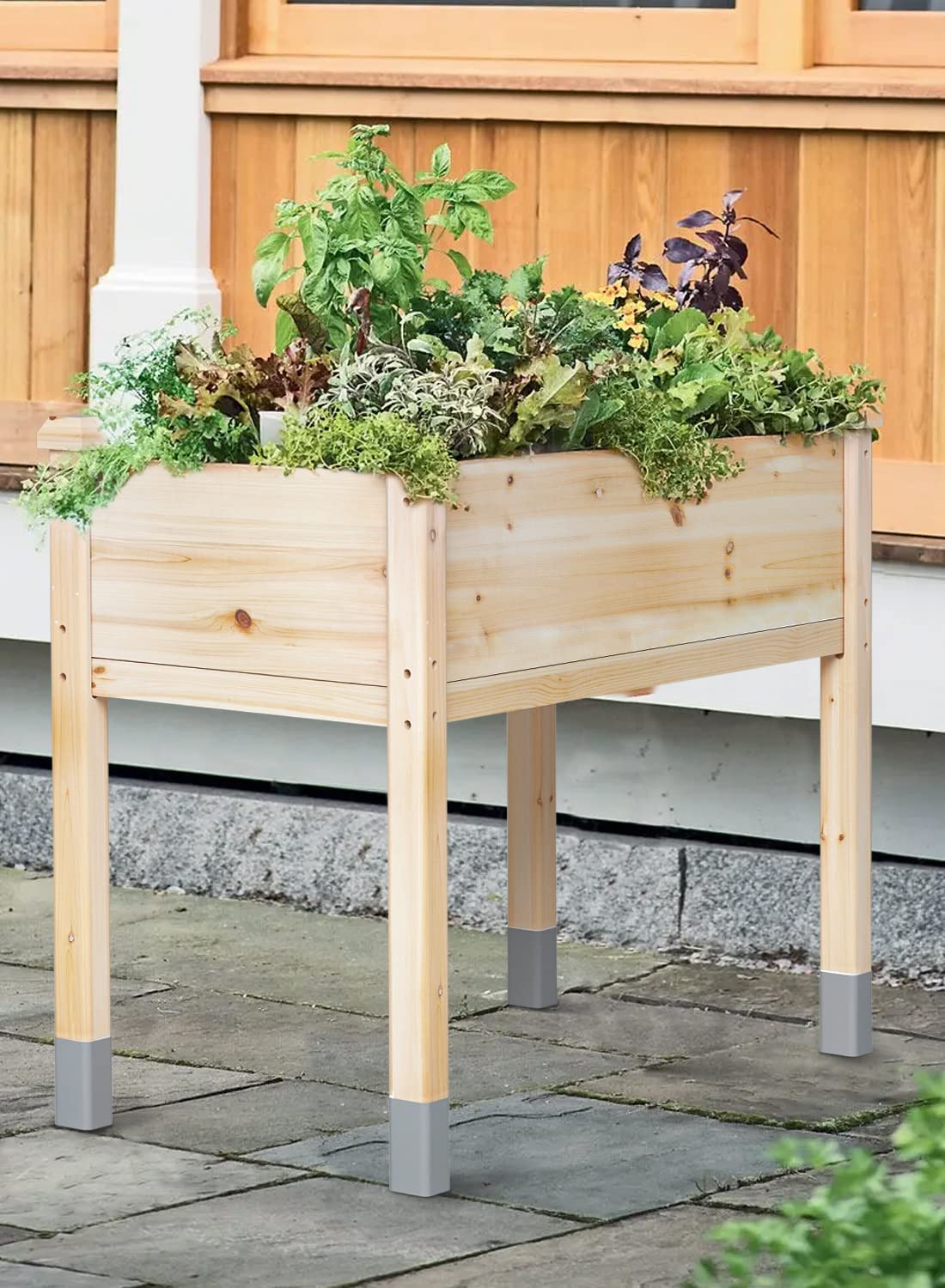 Raised Garden Bed with Legs, 48”L X 24”W, Elevated Reinforced Large Planter