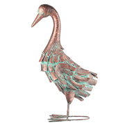 Garden Outdoor Statue Metal Duck Art Sculpture for Lawn, Farm and Patio - 25 Inches