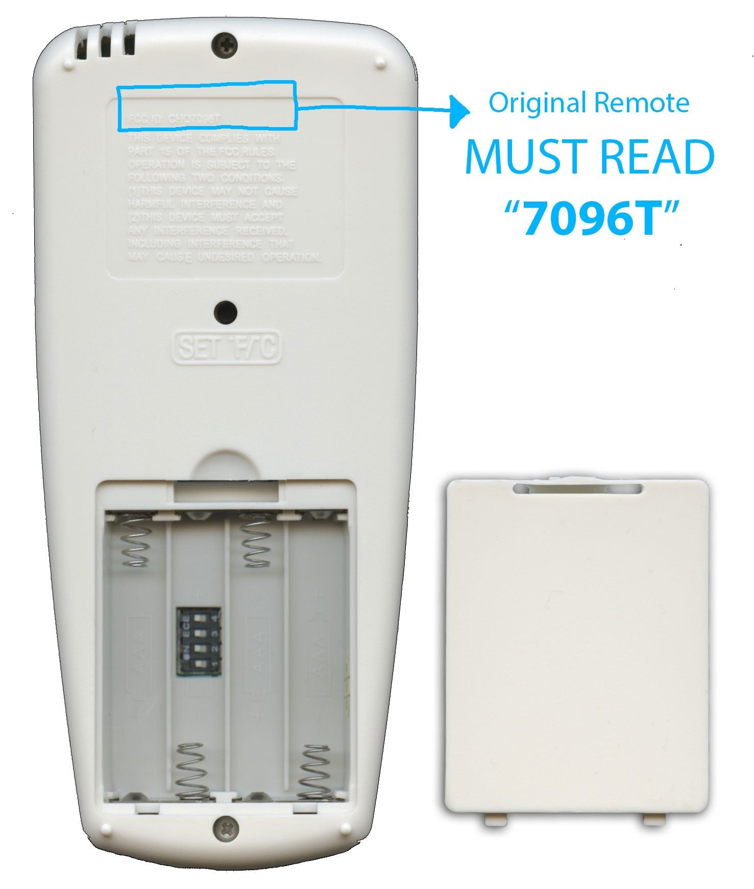 Replacement for Hampton Bay CHQ7096T with Fan Timer Key Thermostatic Remote