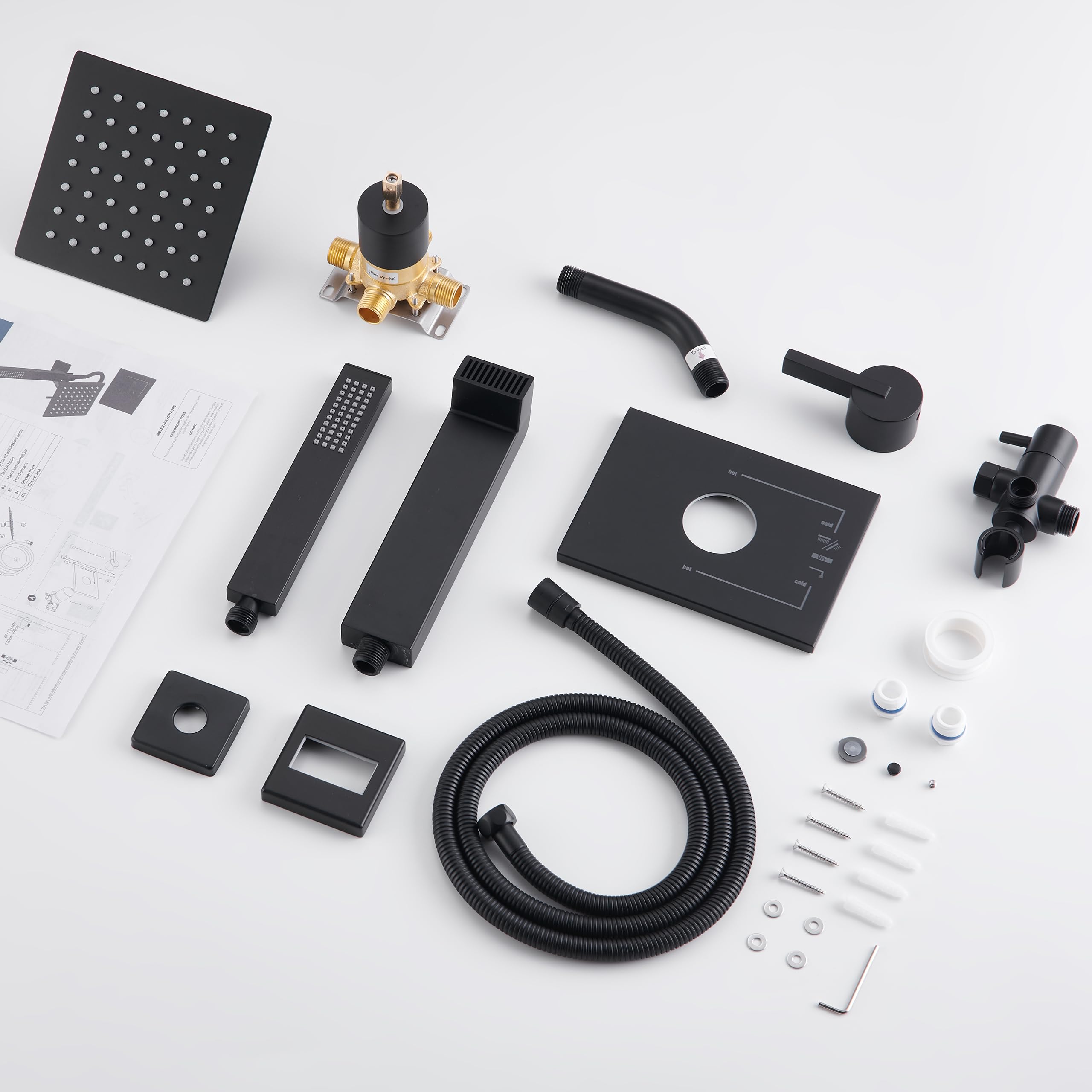 Shower Faucet Set, Shower Heads with Handheld Spray Combo and Tub Spout