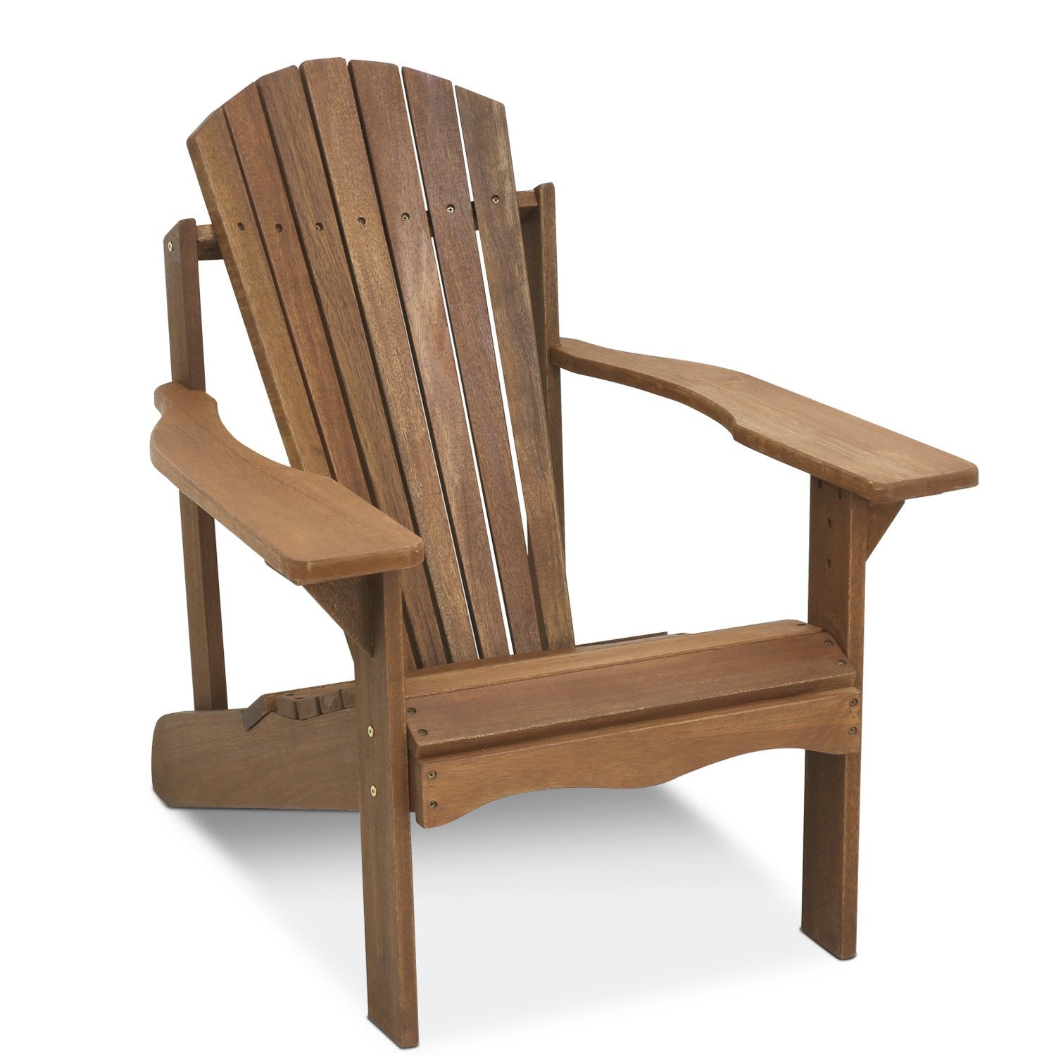 FG16918 Tioman Hardwood Patio Furniture Adirondack Chair in Teak Oil, Large, Natural