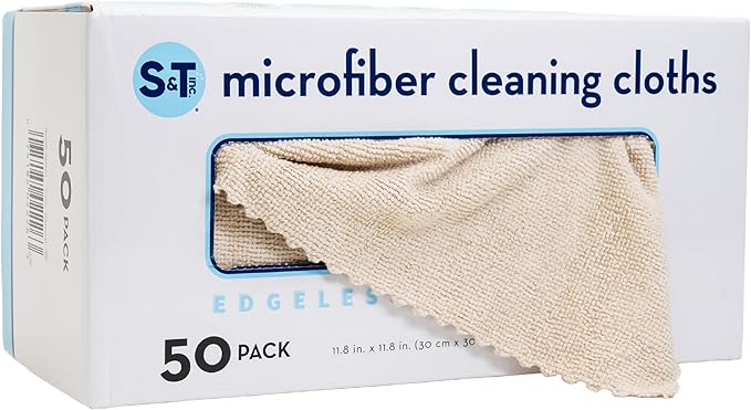 50 Pack Microfiber Cleaning Cloth with Box, Bulk Towels for Home