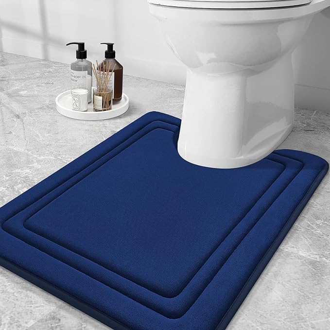 Memory Foam Bath Mat, 60 x 90 cm, Extra Soft Non-Slip Bathroom Rug