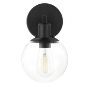 Glass Globe Matte Black Wall Sconce Lighting Sferra Mid Century Modern Sconces Wall