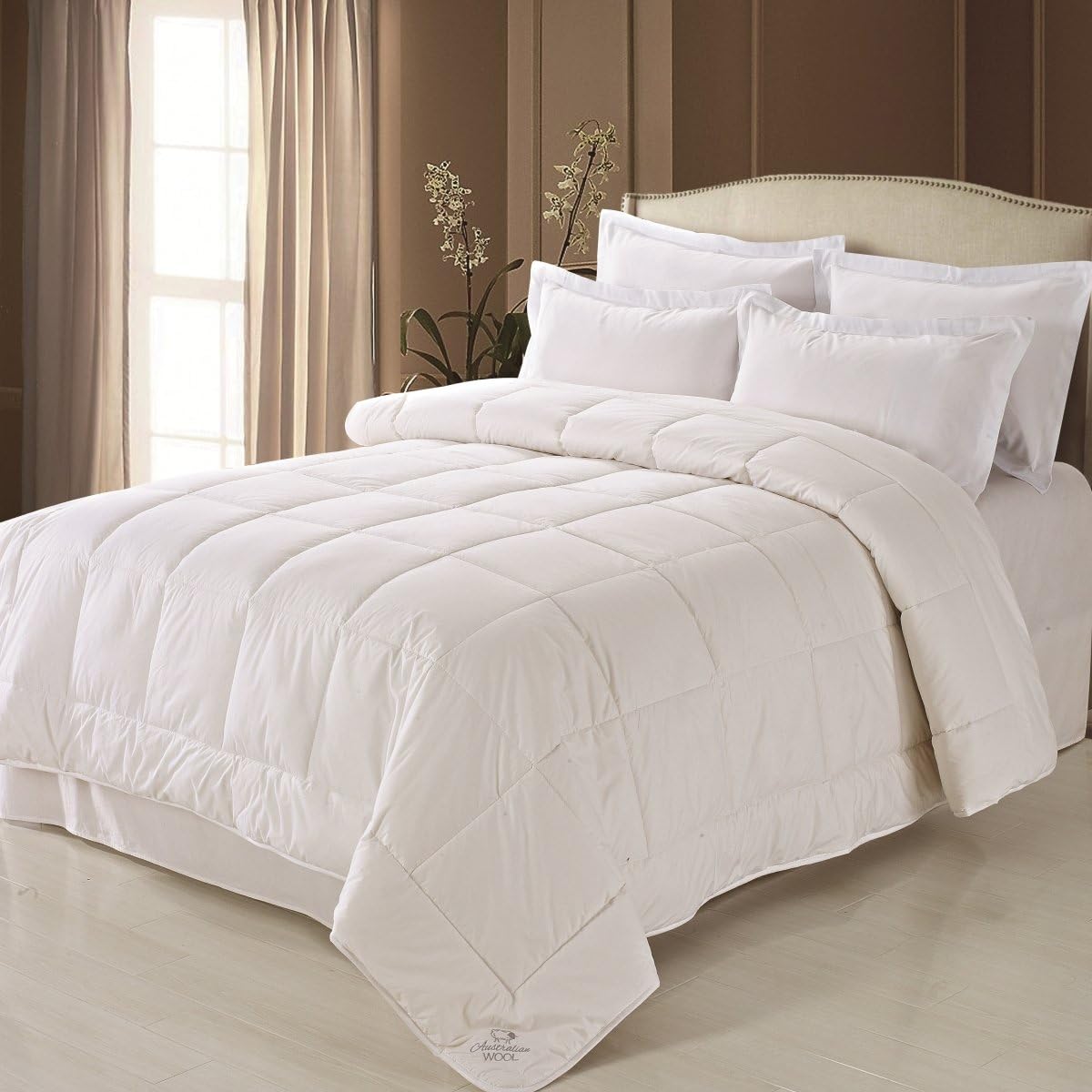Wool Filled Cotton Comforter Size: Full/Queen