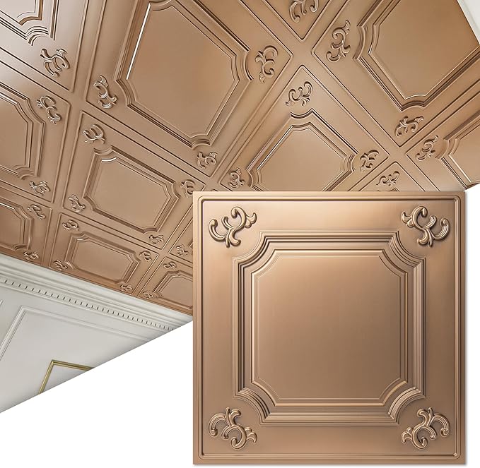 Ceiling Tiles 24x24 in White (12-Pack, 48 Sq.ft), Wainscoting Panels