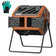 Updated 43 Gallon Compost Bin Outdoor, Fast Assemble Tumbling Composter